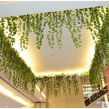 仿真花假花绿萝壁挂壁饰塑料绿叶藤吊兰墙壁室内楼梯吊顶装饰壁挂
