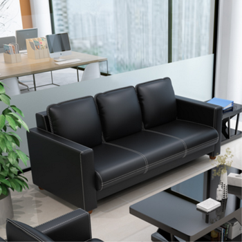 办公沙发简约现代设计会客商务接待三人位沙发简易办公室沙发茶几组合