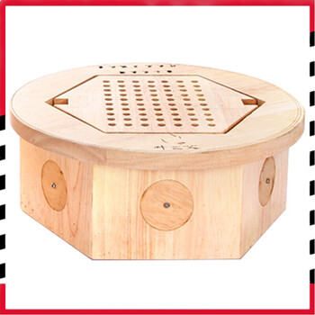 艾灸桶家用坐灸仪艾灸凳熏蒸器橡木坐灸凳温灸器具坐熏桶悬灸桶 小号