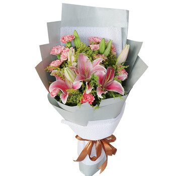 摩兽鲜花速递 百合花向日葵康乃馨花束礼盒生日鲜花送女友长辈闺蜜