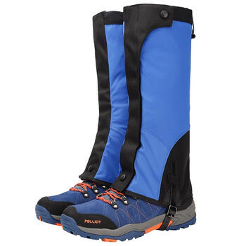 雪套户外登山鞋套 徒步脚套沙漠套护腿套 宝蓝色 m