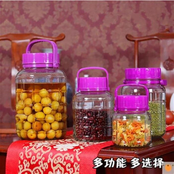
                                        文燕（WENYAN） 酱腌咸鸭蛋菜油桶大号加厚无铅玻璃密封罐储物罐腌菜缸泡酒瓶发酵酸菜容器四川泡菜坛 加厚6斤                