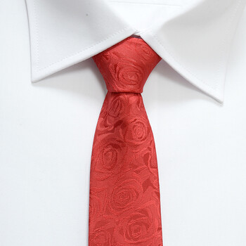 高档男士正装商务领带 新郎结婚婚礼婚庆红色大红色枣红色条纹 礼盒装