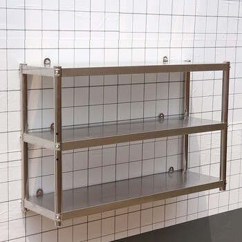 挂墙层架烤箱调味架展示架吊式墙壁架 长50宽30高75三层强承重挂墙架