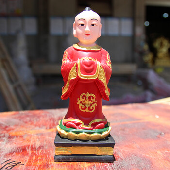 三锦 童子神像 五方童子佛像神像东南西北中五才子 童子神像 红衣