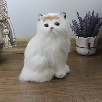 仿真动物玩具猫咪送女友摆件公仔玩具宠物猫咪模型装饰工艺品mmx0817