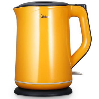 美的（Midea）电水壶双层防烫进口温控器304不锈钢电热水壶WQJ1501b（1.5L)