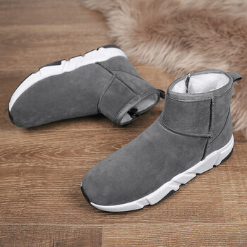 京东全球好物节】 冬季新款男鞋雪地靴男韩版马丁短靴子东北棉鞋男