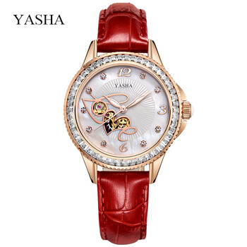 京东精品 2018新款雅莎女士手表时尚潮流机械表女表陶瓷带学生防水