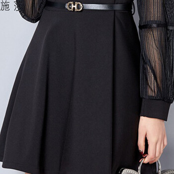 施莎2016夏季美裙新款女装日韩时尚修身夏装连衣裙 蓝 色 L
