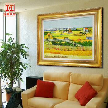 
                                        煌巢尚品手绘梵高油画客厅装饰画风景壁画玄关画抽象画背景墙挂画餐厅有框画卧室欧式画电箱遮挡 玫瑰花油画 金色实木框中框单幅110x80cm                