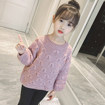 扬狮女童装针织衫6秋冬季7儿童宝宝9女孩子10岁大童冬天外穿毛衣8线衫