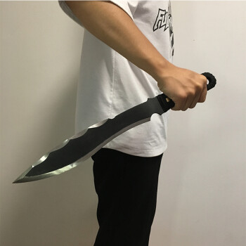 防身长款匕手尼泊尔军刃弯刀龙泉正版一体刀具防身军工刀户外车载唐汉