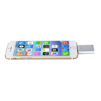 MiLi 米力 iData 苹果手机U盘 16G 苹果认证 iPhone5/5S/6/6 plus/安卓手机/安卓平板通用 银色