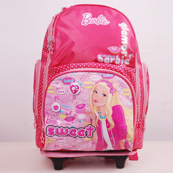 芭比娃娃书包拉杆书包女生芭比娃娃系列小学生