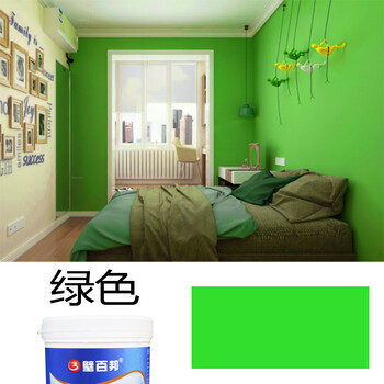 白色乳胶漆内墙涂料净味环保防霉粉刷墙面无甲醛补墙翻新油漆 绿色 0