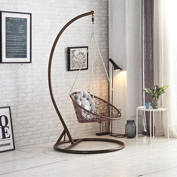 吊篮藤椅 懒人北欧风客厅吊床室内家用单人阳台鸟巢摇篮秋千 吊椅