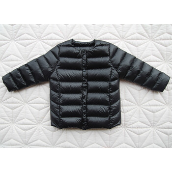 秋冬儿童羽绒内胆宝宝婴儿轻薄圆领羽绒服男童女童 黑色(偏小一码) 80