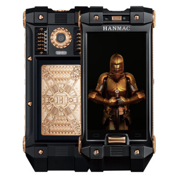 
                                        HANMAC 海恩迈 将军系列手机 双卡双待 移动4G 联通4G 将军4G璀璨金黑链条侧边                