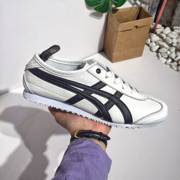 亚瑟艾斯克斯男鞋虎女鞋鬼冢 爱世克斯帆布运动板鞋休闲鞋 白绿 45