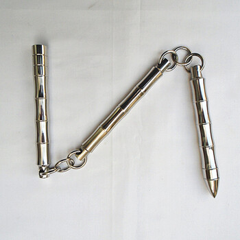 不锈钢实料抽鞭 防身袖鞭 平头三节鞭 三节棍 武术实战表演鞭 一头尖