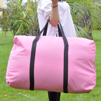 特大号加厚帆布蛇皮编织袋麻袋大容量手提超大行李打包袋子 粉红色系