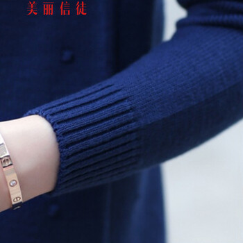 美丽信徒 针织衫女毛衣女套头冬韩版YZZS023 酒红 均码