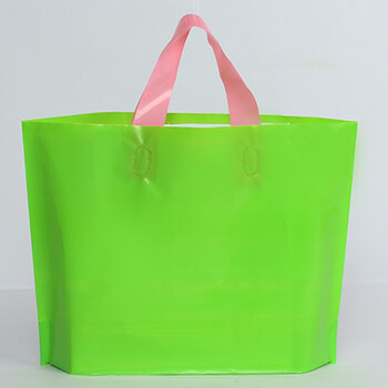 服装店袋子定做塑料手提礼品袋印logo横版衣服包装购物袋胶袋 绿色 宽