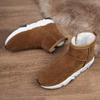 京东全球好物节】 冬季新款男鞋雪地靴男韩版马丁短靴子东北棉鞋男