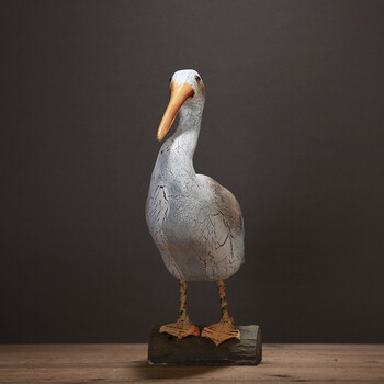 地中海风格 手工木质动物造型工艺品 海鸟 家居装饰摆件 创意礼物