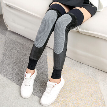 加长护膝保暖老寒腿男女士冬季加厚关节膝盖炎过膝袜套腿套 内部石墨