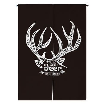 风水试衣间半帘日式厨房卧室装饰厕所门帘家用 黑色 风华 65宽*90高cm