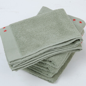 毛巾07白毛巾军绿色毛巾 军迷军训毛巾 绿色毛巾2条