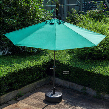 3米半边伞半圆户外遮阳伞墙壁伞花园阳台侧边伞庭院伞太阳伞 绿色可防