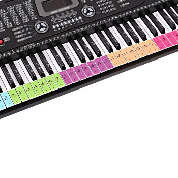 黑键贴88键 61键透明五线谱简谱琴键贴纸钢琴 电子琴键盘贴 键盘贴