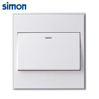 西蒙(SIMON) 开关插座面板 56C系列 一开单控开关 86型面板 珍珠白色 V51011BYT
