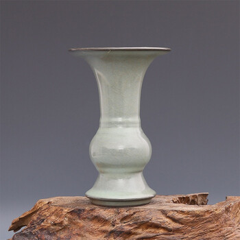 宋 官窑 天青釉 开片花菇 古董瓷器古玩古瓷器 老货旧货收藏