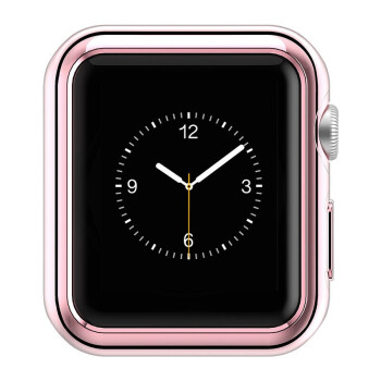 適用於apple watch4保護套 電鍍tpu-玫瑰金【軟殼】 40mm