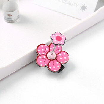 韩国儿童发夹边夹卡通女童弹簧夹公主可爱宝宝头饰小卡子发饰 1#花朵