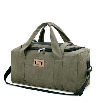 行李袋手提旅行包男加厚帆布搬家包旅游袋女待产包行李包 军绿色 大号