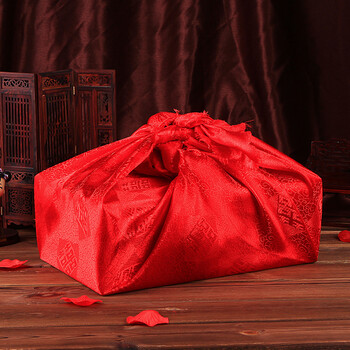 结婚庆用品婚礼用品包袱结婚鸳鸯龙凤烫金红大包袱皮中式婚礼新婚新娘