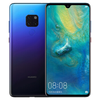 华为 HUAWEI Mate 20 麒麟980AI智能芯片全面屏超微距影像超大广角徕卡三摄6GB+128GB极光色全网通版双4G手机