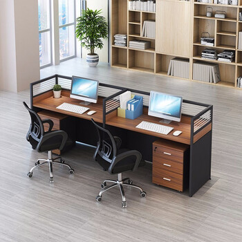 伦氏 办公家具现代简约员工电脑桌办公桌椅组合屏风职员办公桌工作位