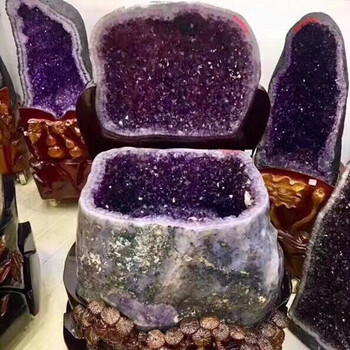 诺源珠宝天然紫晶洞聚宝盆摆件紫水晶家居办公摆件一图一物摆件精选水晶摆件 图片价格品牌报价 京东