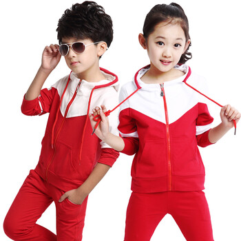 派克玛卡童装女童秋装套装男童儿童运动休闲卫衣两二件套装中大童男