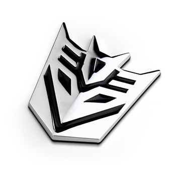 3d立体贴纸 汽车人标志 车用装饰 油箱盖个性改装贴改装金属车贴 狂派