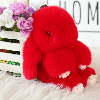 獭兔毛兔子挂件毛绒玩具兔公仔装死兔包包钥匙挂件玩偶生日礼物 q深