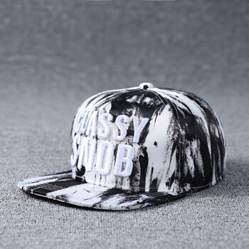 嘻哈帽韩版棒球帽春平檐帽休闲鸭舌帽女街舞帽板帽潮夏天 snob黑白