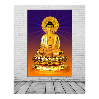 京兰画像佛像画佛教用品海报中堂画客厅装饰墙画佛堂挂画如来佛竖版图