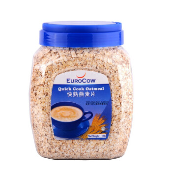马来西亚进口 优佳（EUROCOW）燕麦片 无添加 纯燕麦片 营养早餐 快熟燕麦片   1kg